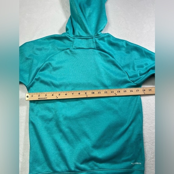 Adidas Women's Small Teal Pullover Classic Kangaroo Pocket Hoodie - Picture 2 of 10